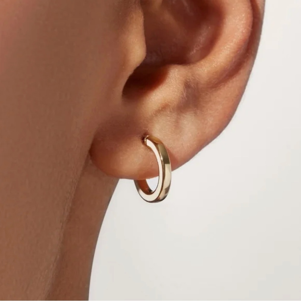 Ana Luisa Cori Mini Hoop Earrings - White